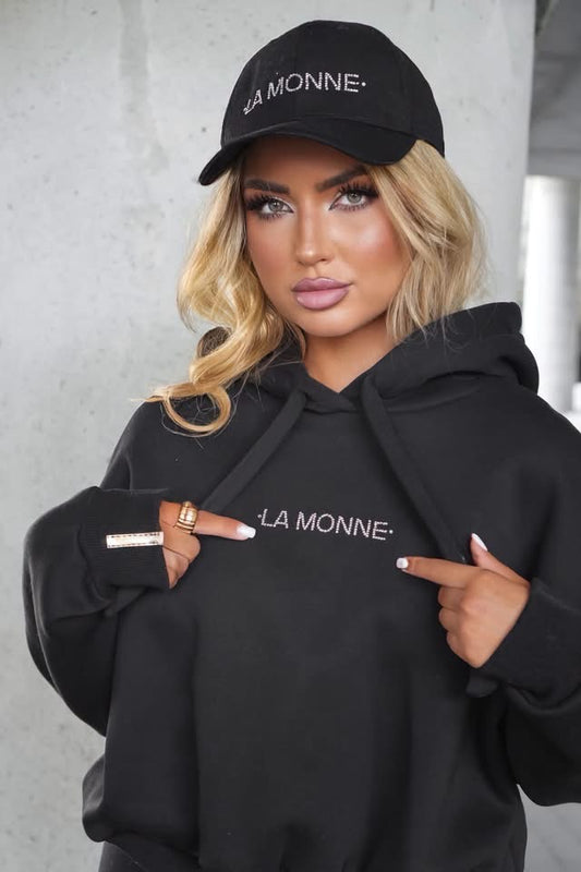 🪽LA MONNE bluza kangurka SKRZYDŁA czarna