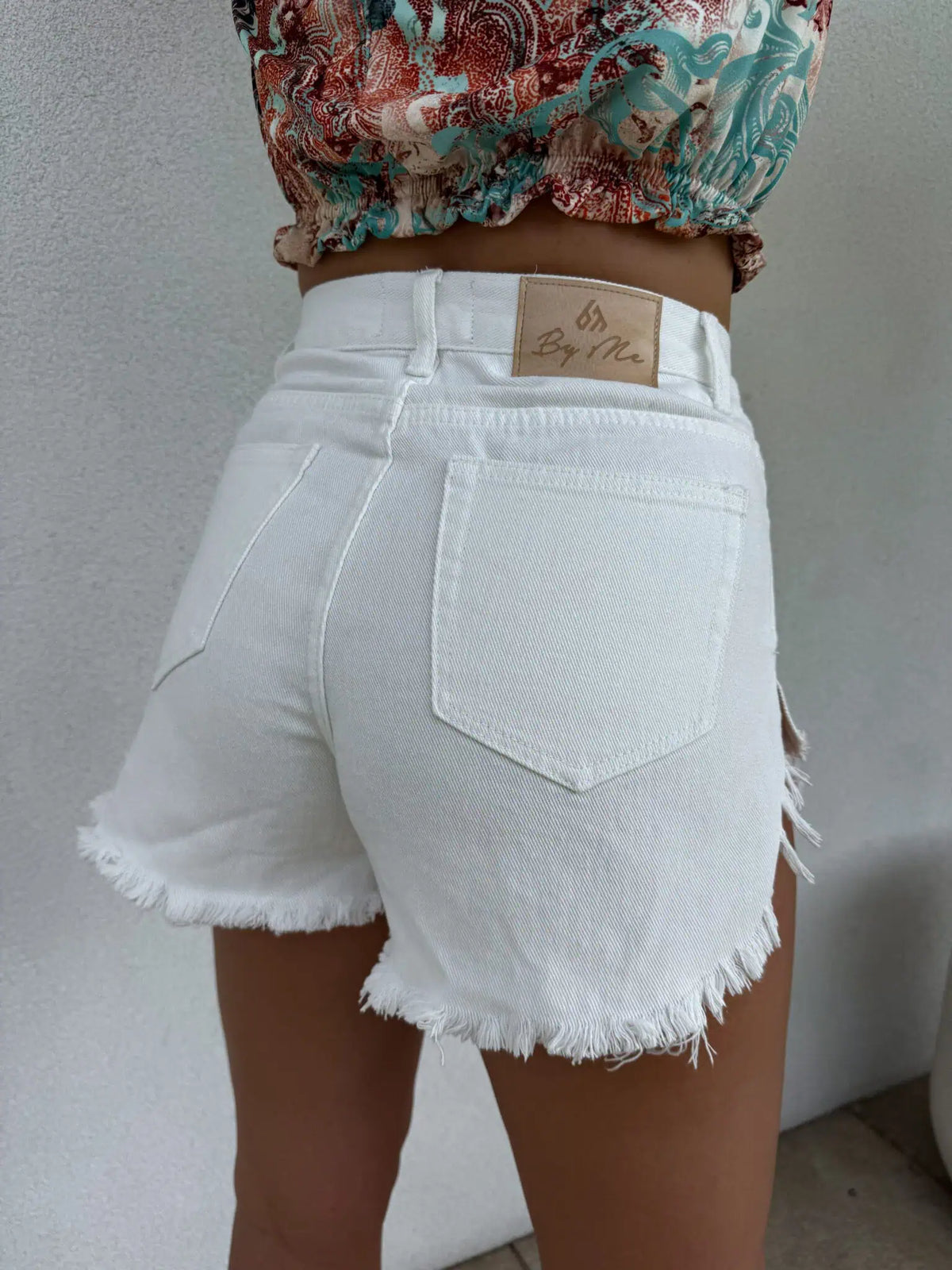 BY ME shorty jeans ecru