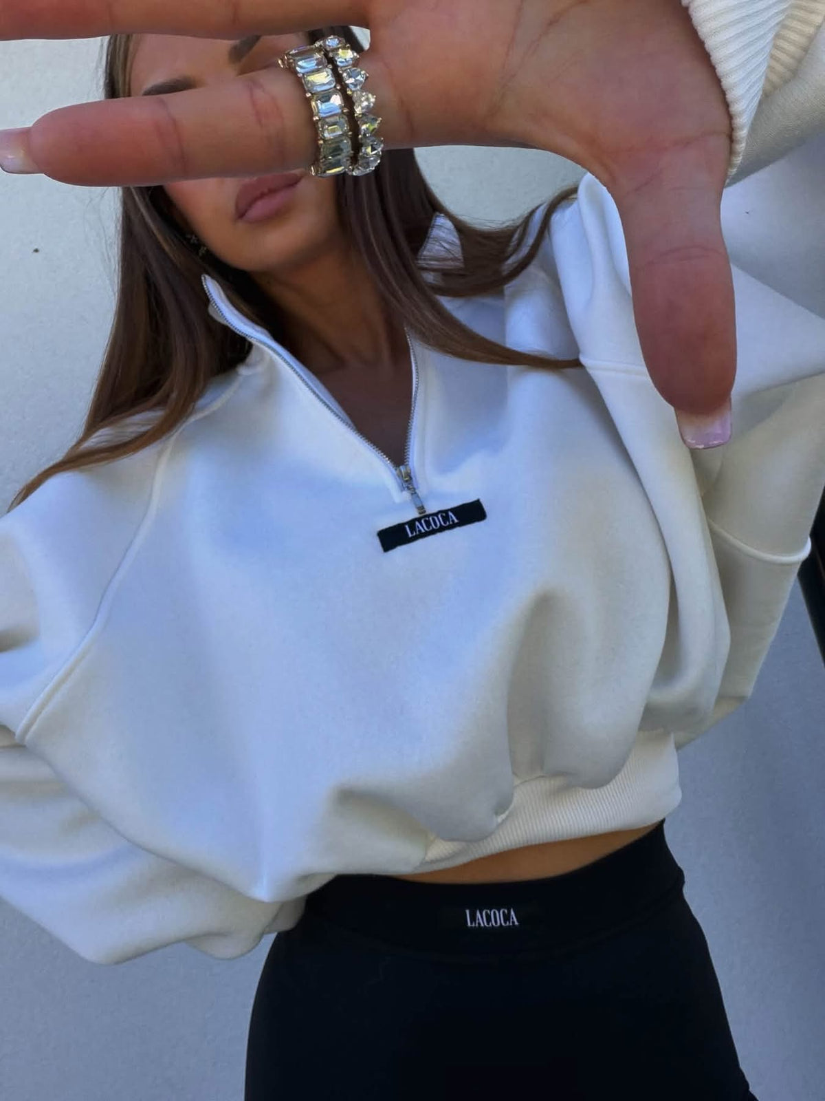 ✨ LOGOTYPE BLUZA ZIP - Cream✨