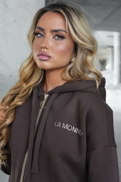 LA MONNE bluza rozpinana SKRZYDŁA brąz