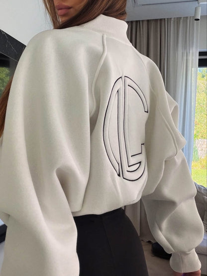 ✨ LOGOTYPE BLUZA ZIP - Cream✨