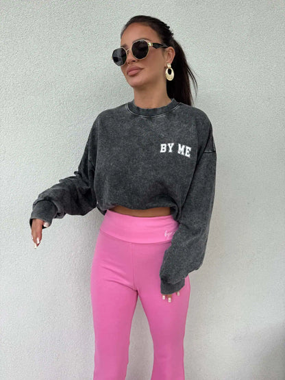 BY ME Dekatyzowana bluza HAPPY 77