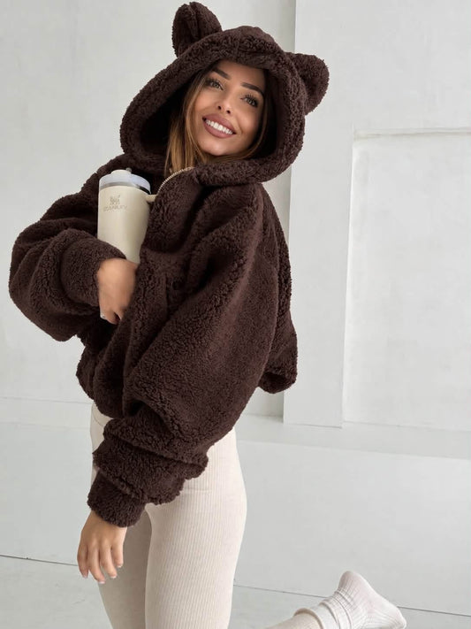 VASARI bluza PUCHATEK 🧸 brąz ciemny