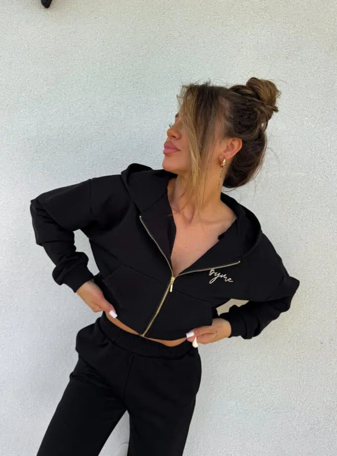 BY ME bluza HOODIE Black