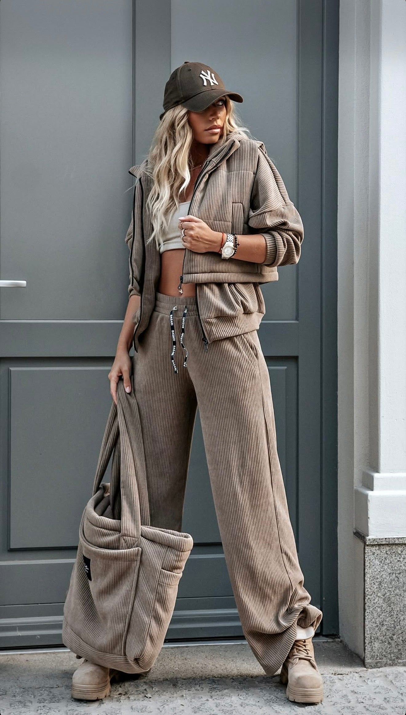 BASARI set 3pcs HOLLY taupe
