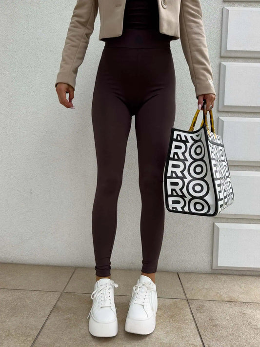 BY ME Legginsy GYM Logo – Brown