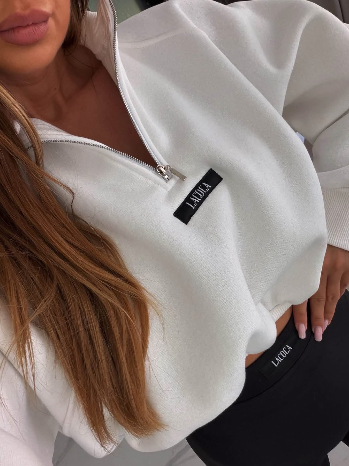 ✨ LOGOTYPE BLUZA ZIP - Cream✨