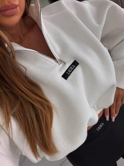 ✨ LOGOTYPE BLUZA ZIP - Cream✨